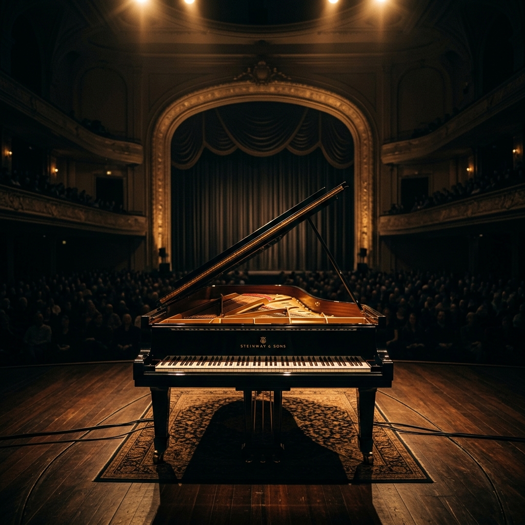Grand Piano on Stage